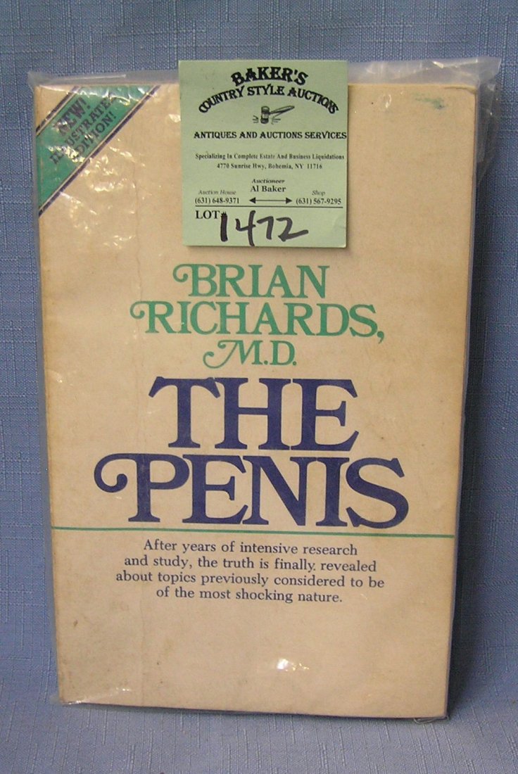 Vintage erotica book titled The Penis by Brian Richards: Vintage erotica book titled the penis by Brian Richards MD circa 1977 est. value $25.00-$30.00