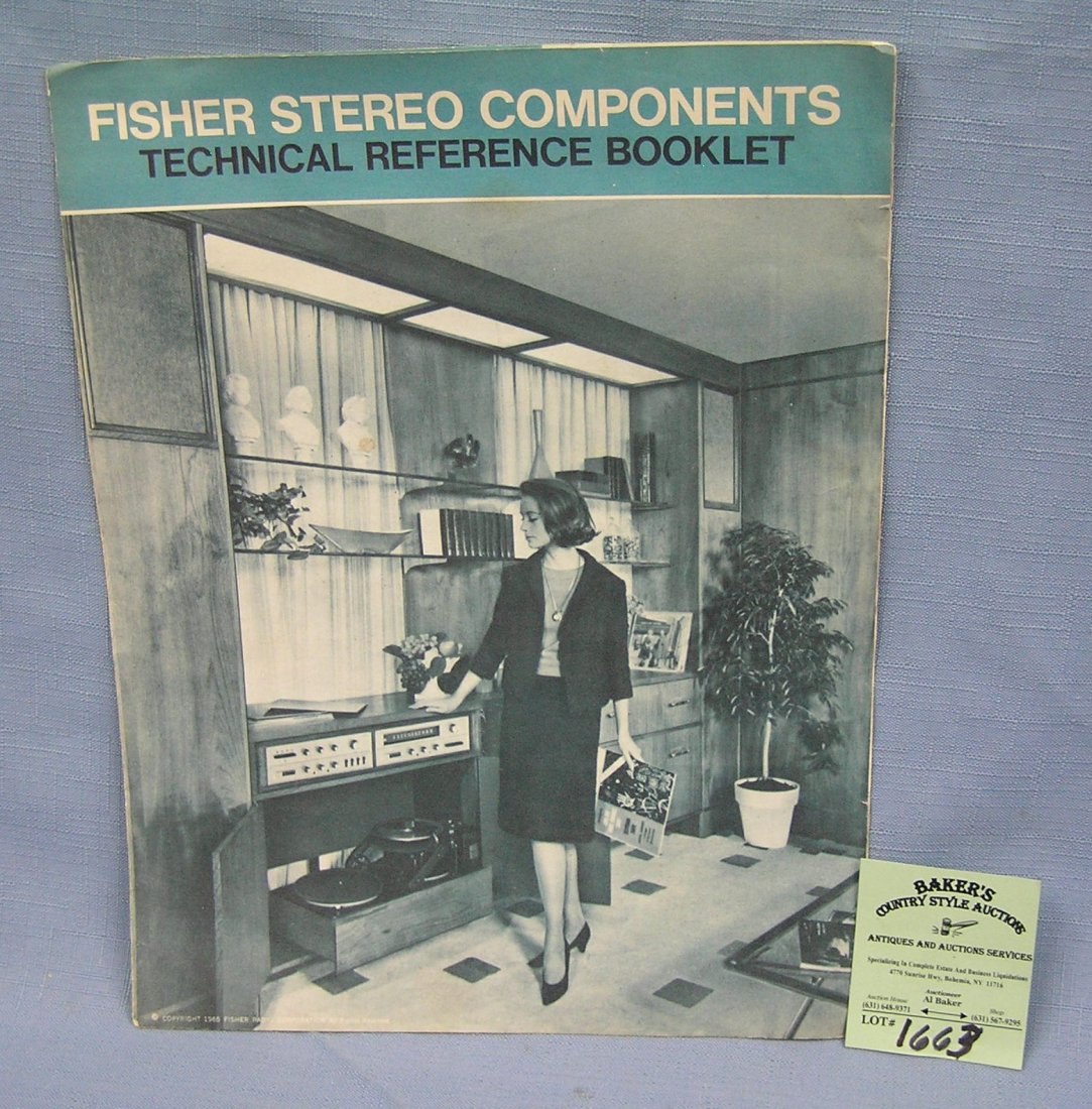 Vintage Fisher stereo components booklet: Vintage Fisher stereo components booklet est. value $25.00-$30.00