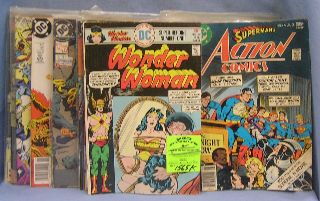 Wonder Woman, Superman, Star Trek comic books: Group of vintage DC comic books featuring Wonder Woman, Superman, Star Trek and more est. value $75.00-$100.00