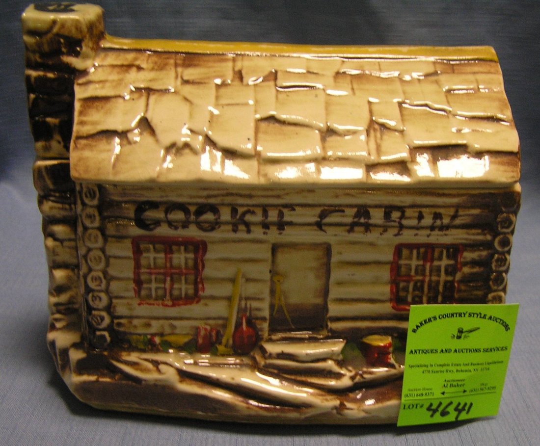 Early cookie cabin cookie jar by McCoy: Early cookie cabin cookie jar by McCoy $150.00-$200.00