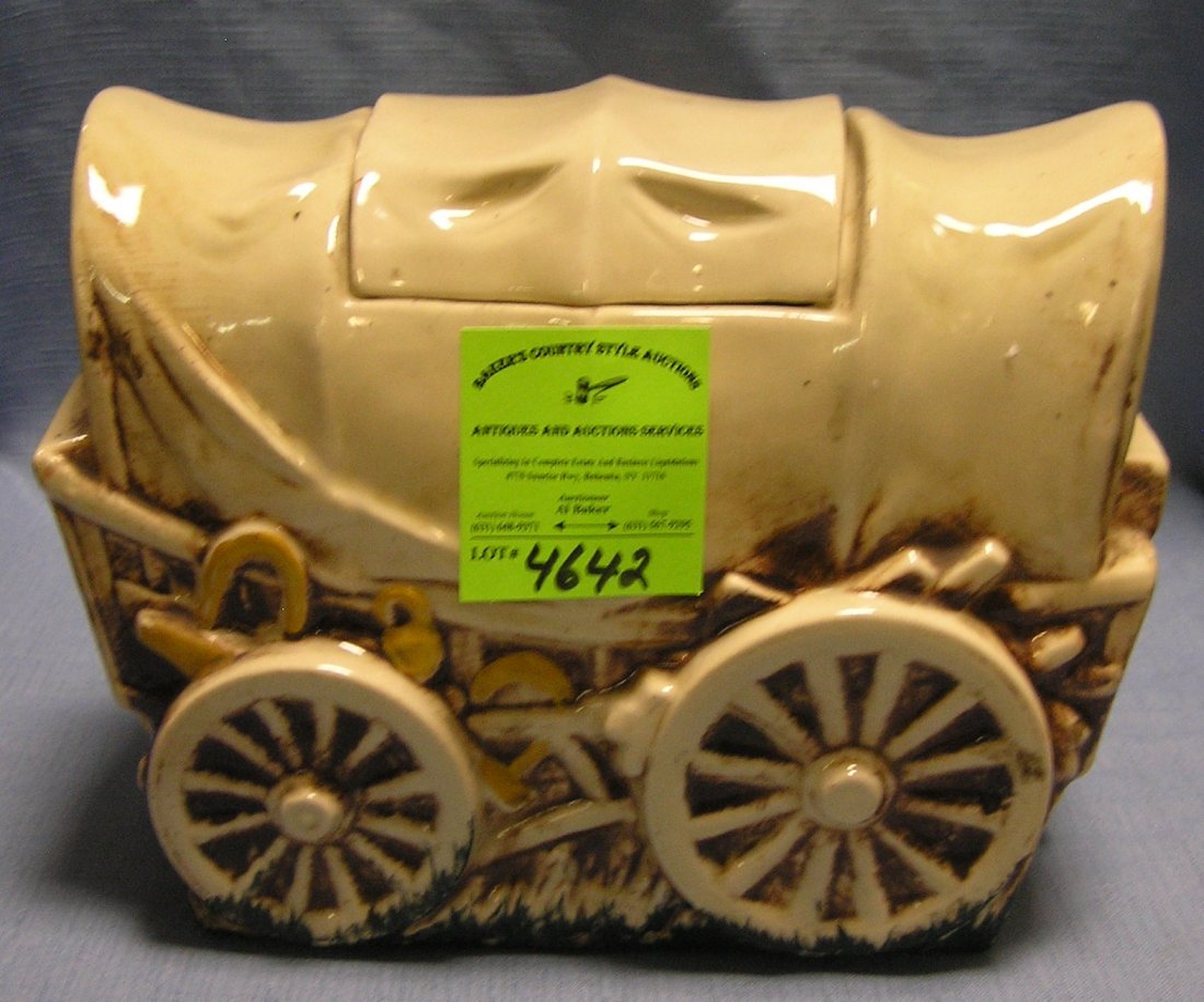 Vintage cookie covered wagon cookie jar by McCoy: Vintage cookie covered wagon cookie jar by McCoy $150.00-$200.00