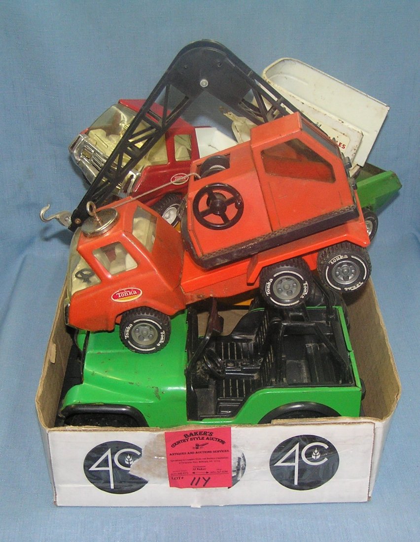 Box full of Tonka toy trucks: Box full of Tonka toy trucks est. value $50.00-$60.00