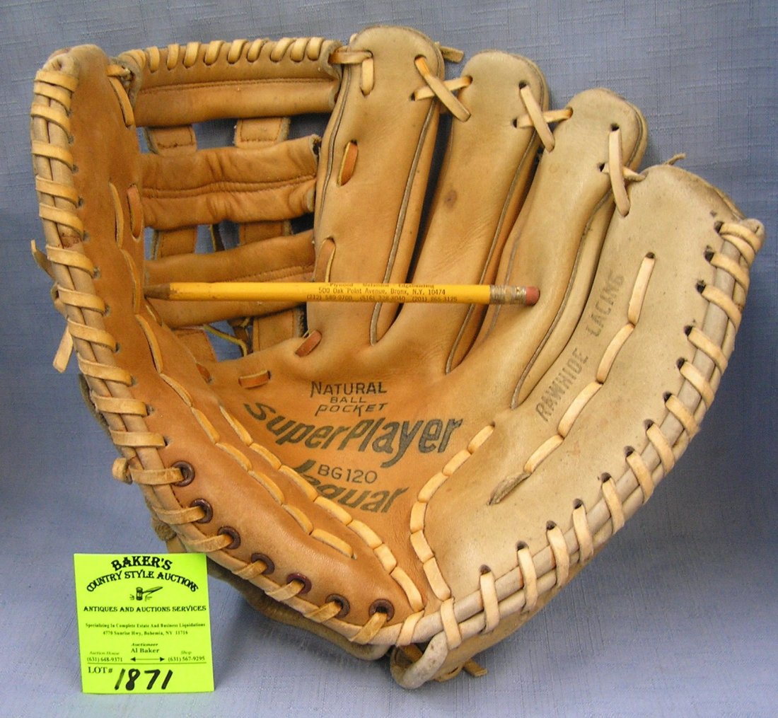 Vintage Leather baseball glove: Vintage Leather baseball glove est. value $30.00-$50.00