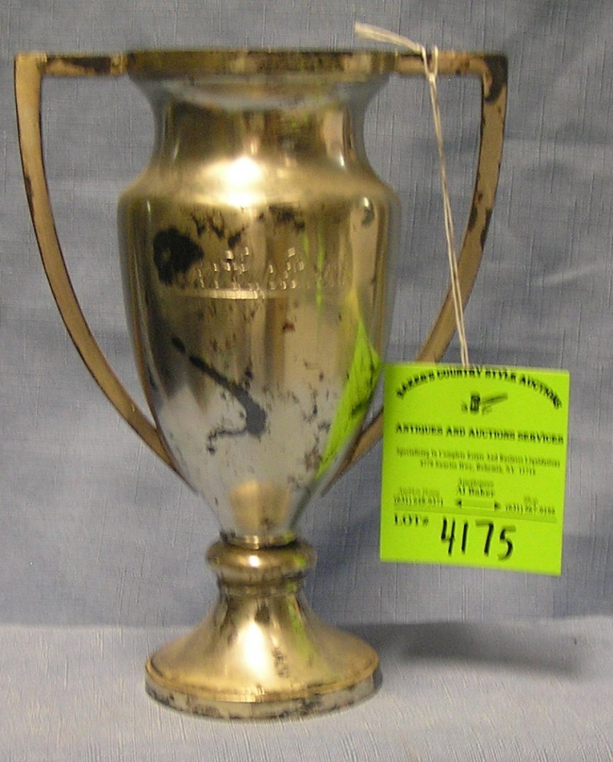 Antique silver plated presentation trophy: Antique 7 ‘’ silver plated presentation trophy $75.00-$100.00