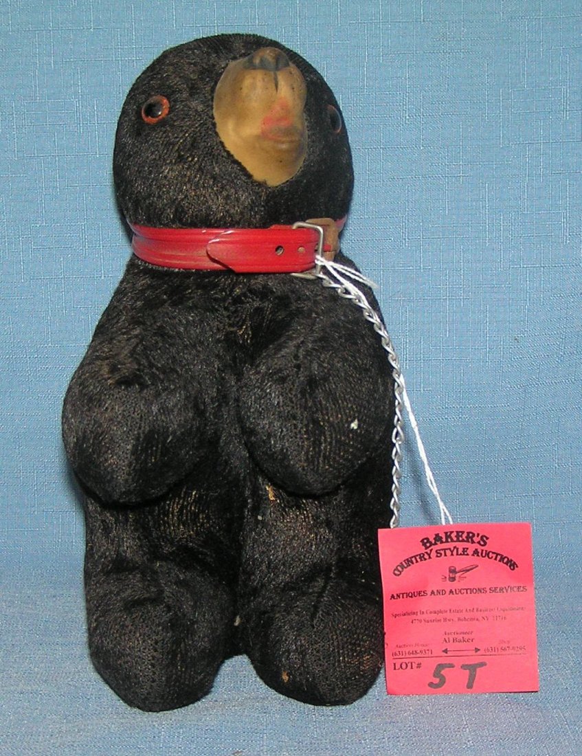 Antique straw filled black bear: Antique straw filled black bear est. value $30.00-$60.00