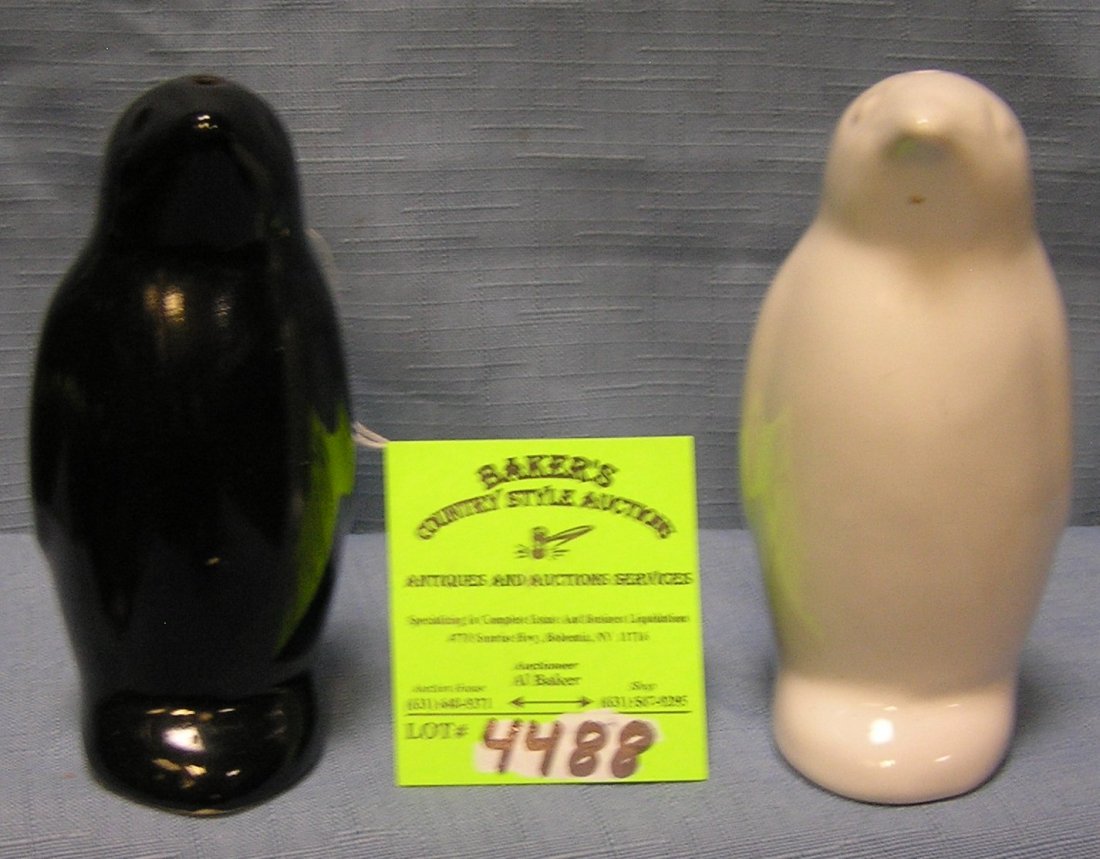 Pair of vintage penguin salt and pepper shakers: Pair of vintage penguin salt and pepper shakers advertising pieces $40.00-$50.00