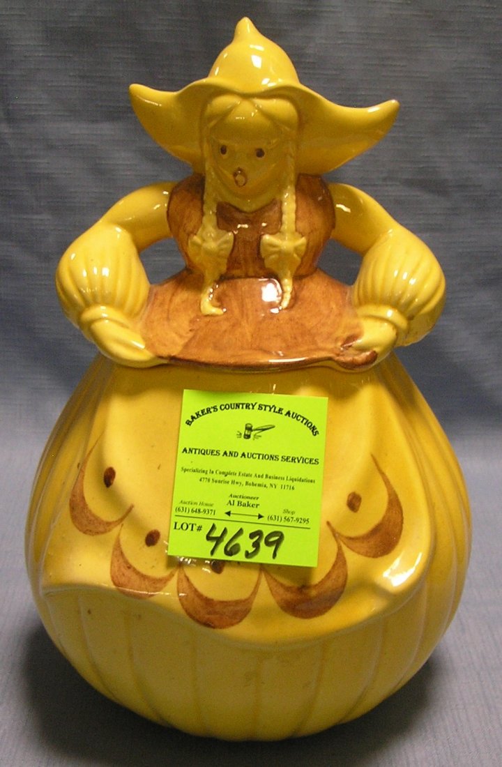 Vintage hand painted Dutch girl cookie jar: Vintage hand painted Dutch girl cookie jar by Redwing Pottery Company circa 1930’s $150.00-$200.00