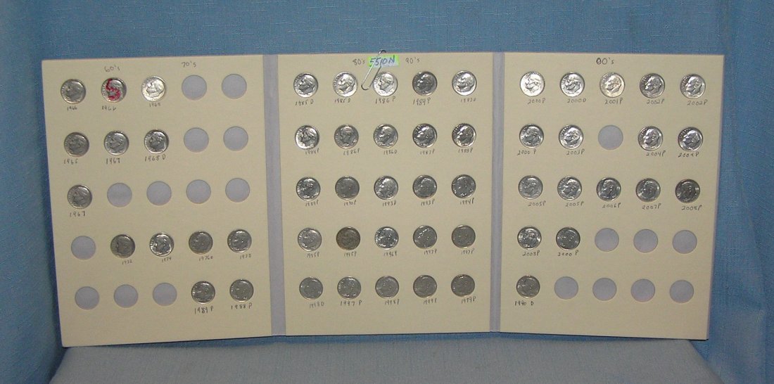 Group of Mercury Dimes: Group of Mercury Dimes includes a collection book, a great starter set est. value $25.00-$35.00