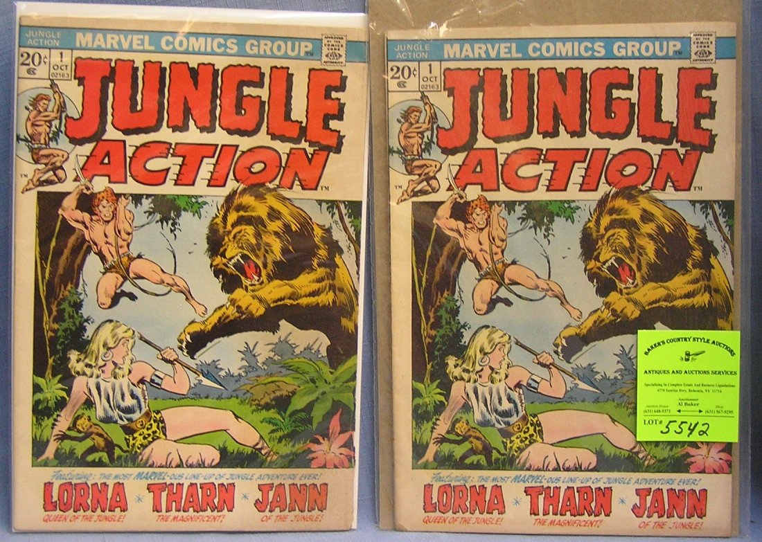 Pair of first edition Jungle Action comic books: Pair of first edition Jungle Action comic books $30.00-$35.00