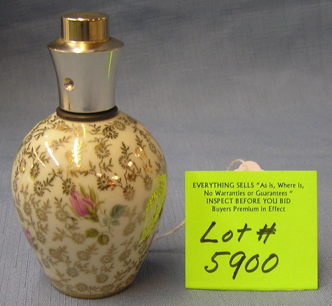 French Limoges painted perfume sprayer: French Limoges painted perfume sprayer $40.00-$50.00