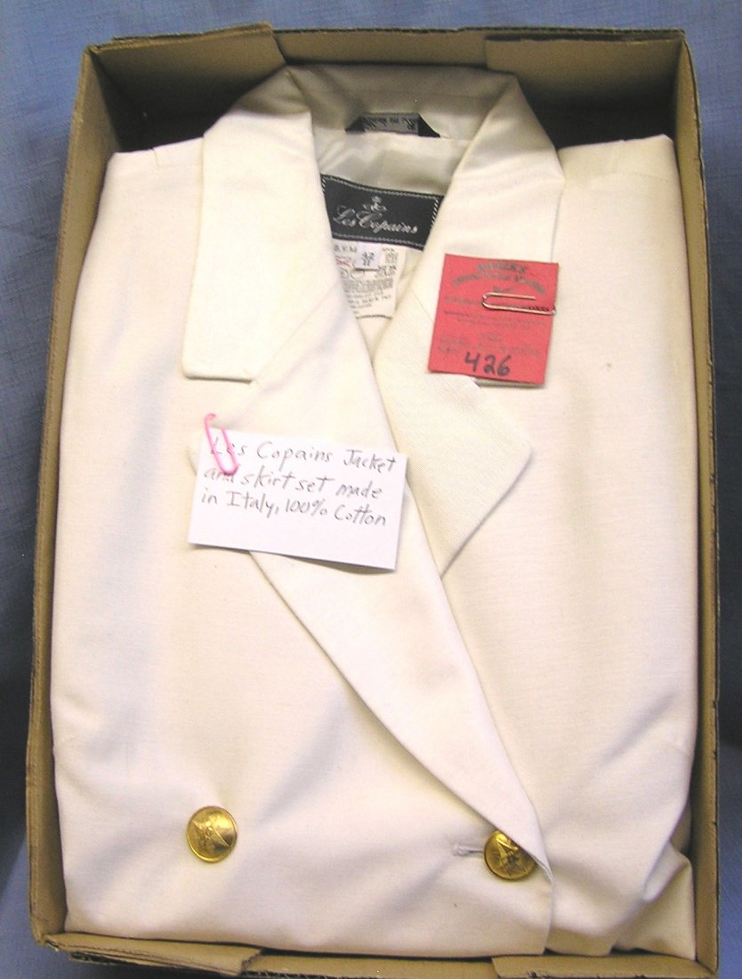 Vintage Les Copains jacket and skirt set: Vintage Les Copains jacket and skirt set made in Italy 100% cotton est. value $50.00-$75.00