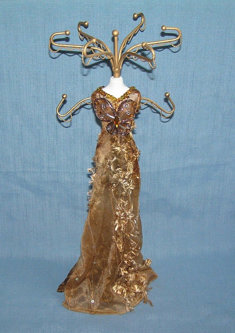 Victorian style jewelry display piece: Victorian style Mannaquin themed jewelry display piece mint in box est. value $30.00-$40.00