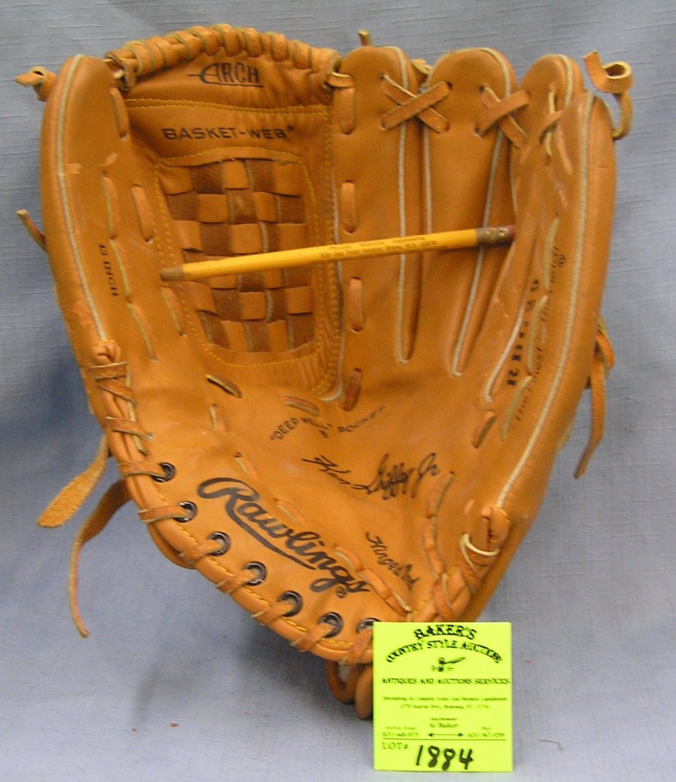 Vintage leather Ken Griffrey Jr. baseball glove: Vintage leather Ken Griffrey Jr. baseball glove est. value $65.00-$75.00