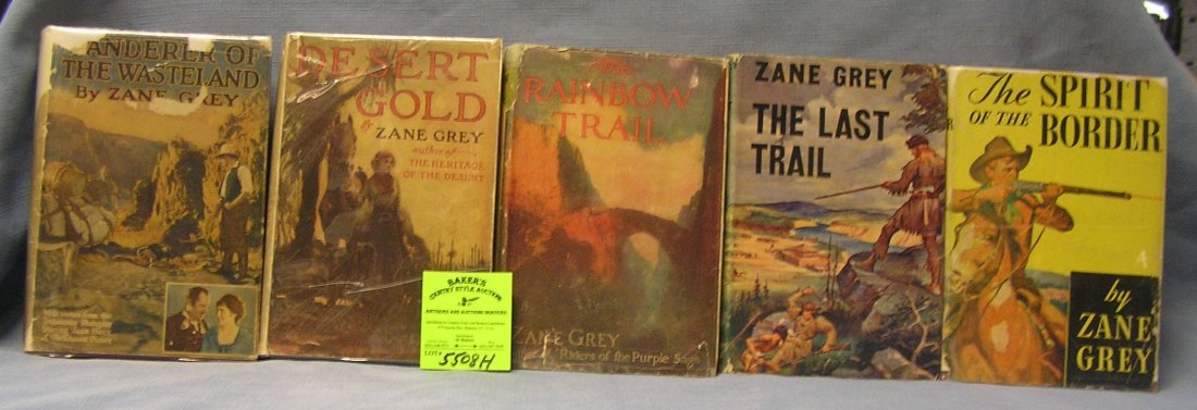 Group of 5 vintage Zane Grey western novels: Group of 5 vintage Zane Grey western novels 1908 to 1937 est. value $65.00-$75.00