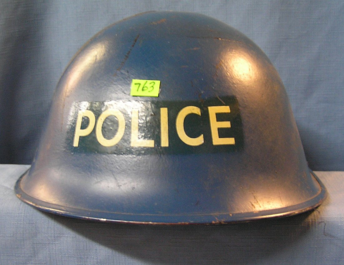 Vintage WWII military fire police helmet: Vintage WWII military fire police helmet est. value $225.00-$250.00