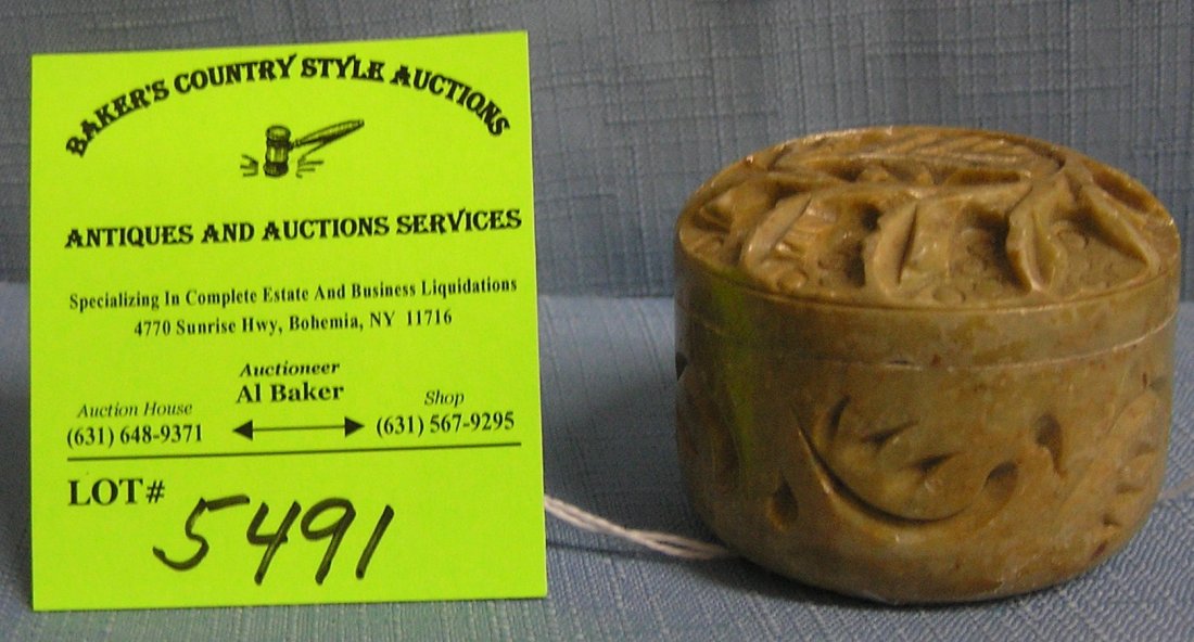 Vintage soap stone trinket box: Vintage soap stone trinket box $40.00-$50.00