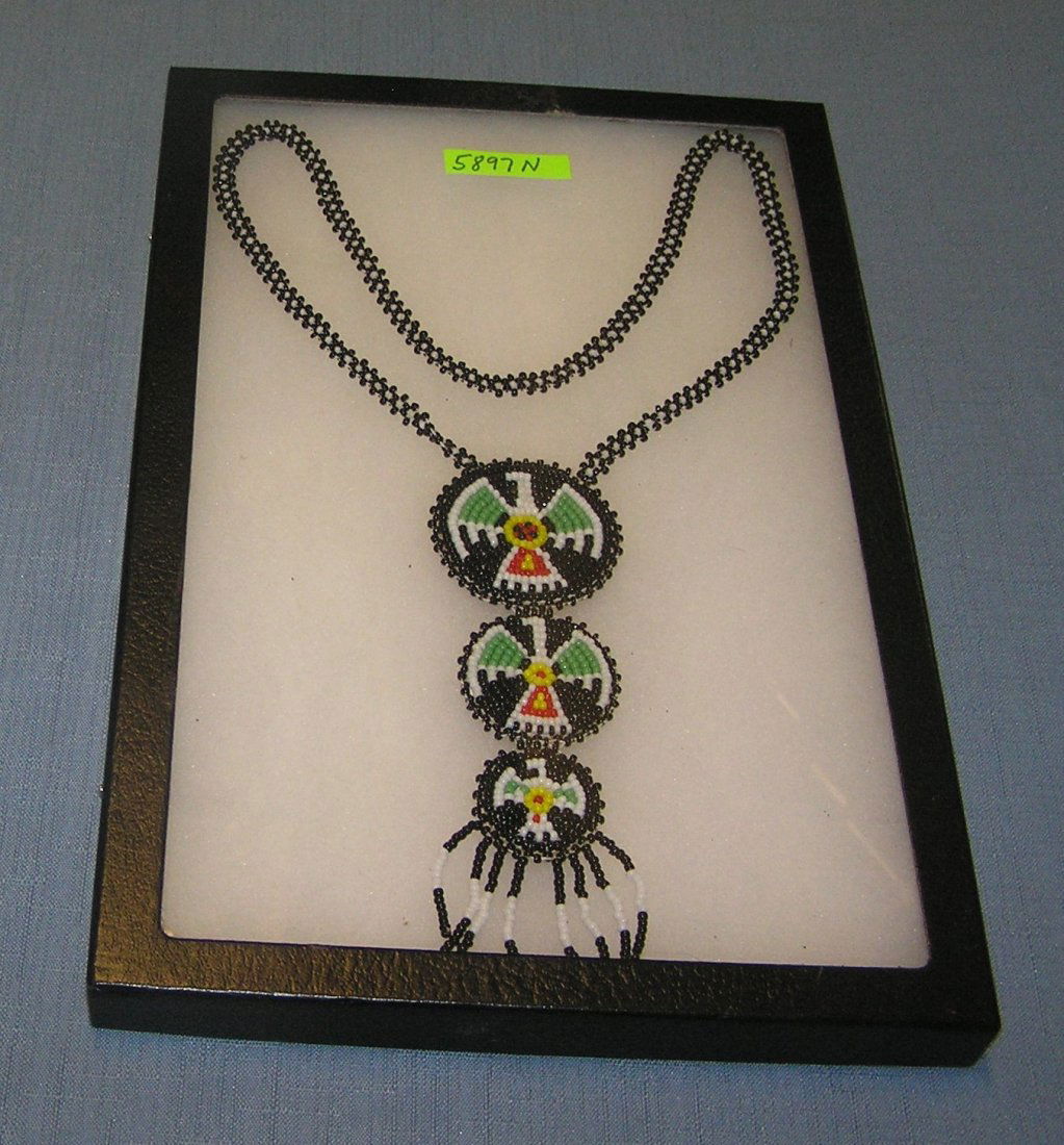 Native American Indian hand made beaded necklace: Native American Indian hand made beaded necklace est. value $50.00-$60.00