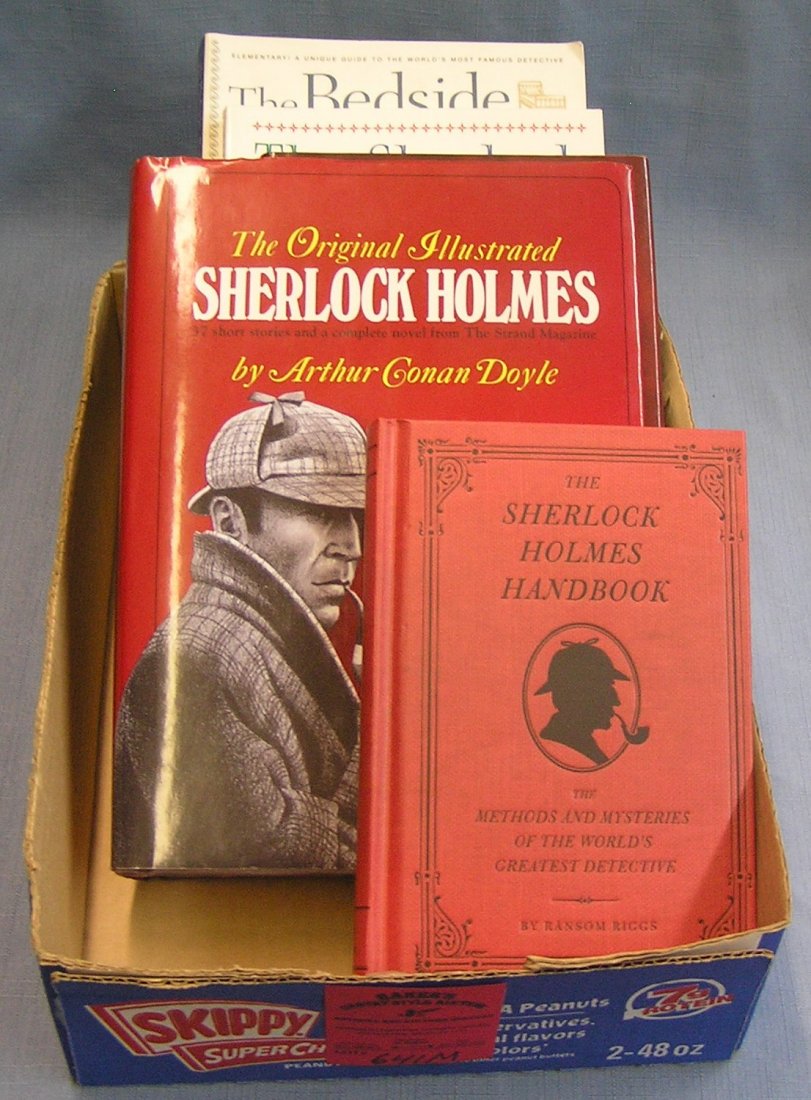 Box full of Sherlock Holmes books: Box full of Sherlock Holmes books est. value $65.00-$75.00