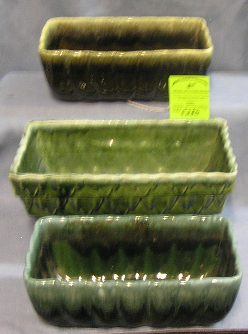 Group of art pottery planters inc. Hull and Cookson: Group of three great early art pottery planters including Hull and Cookson $100.00-$125.00