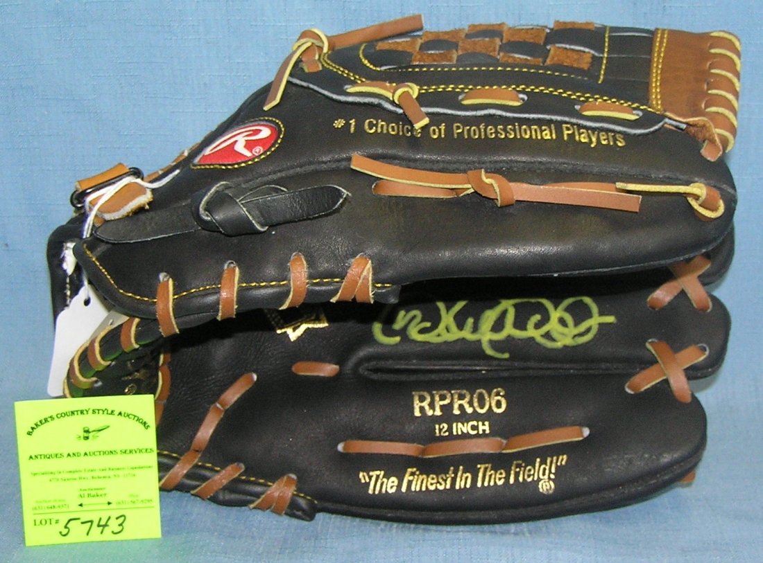 Autographed Derek Jeter Rawling baseball glove: Autographed Derek Jeter Rawling baseball glove $400.00-$500.00