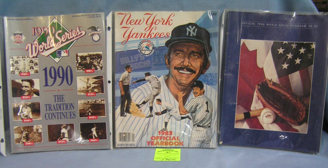Group of vintage NY Yankees and World Series programs: Group of vintage NY Yankees and World Series programs $35.00-$45.00