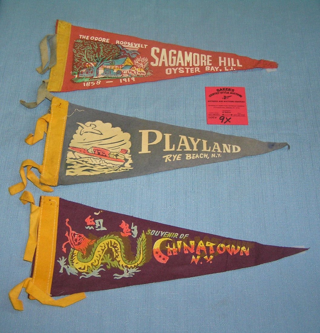 Group of 3 early souvenir pennants: Group of 3 early souvenir pennants est. value $50.00-$60.00