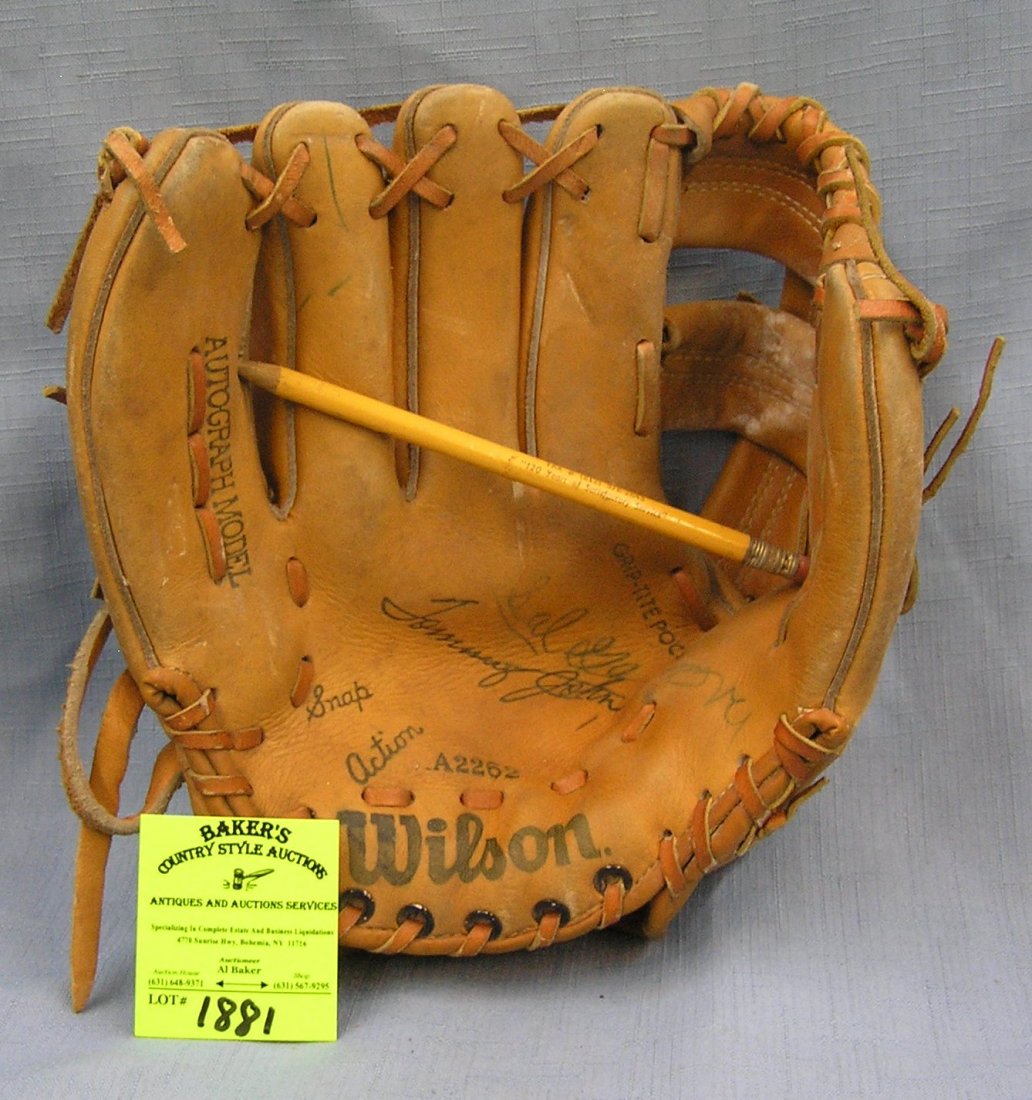 Vintage Leather Tommy John Baseball glove: Vintage Leather Tommy John Baseball glove est. value $75.00-$80.00