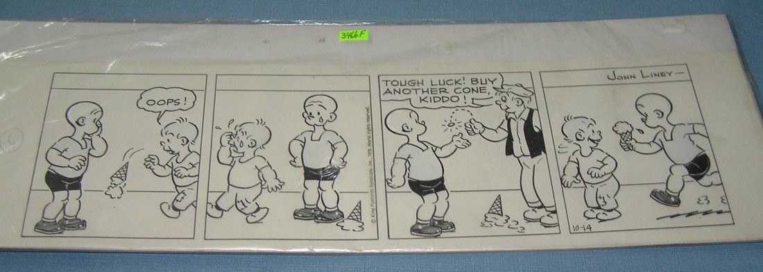 Henry cartoon comic strip by King Features: "Henry" cartoon comic strip by King Features Syndicate Inc. est. value $200.00-$225.00