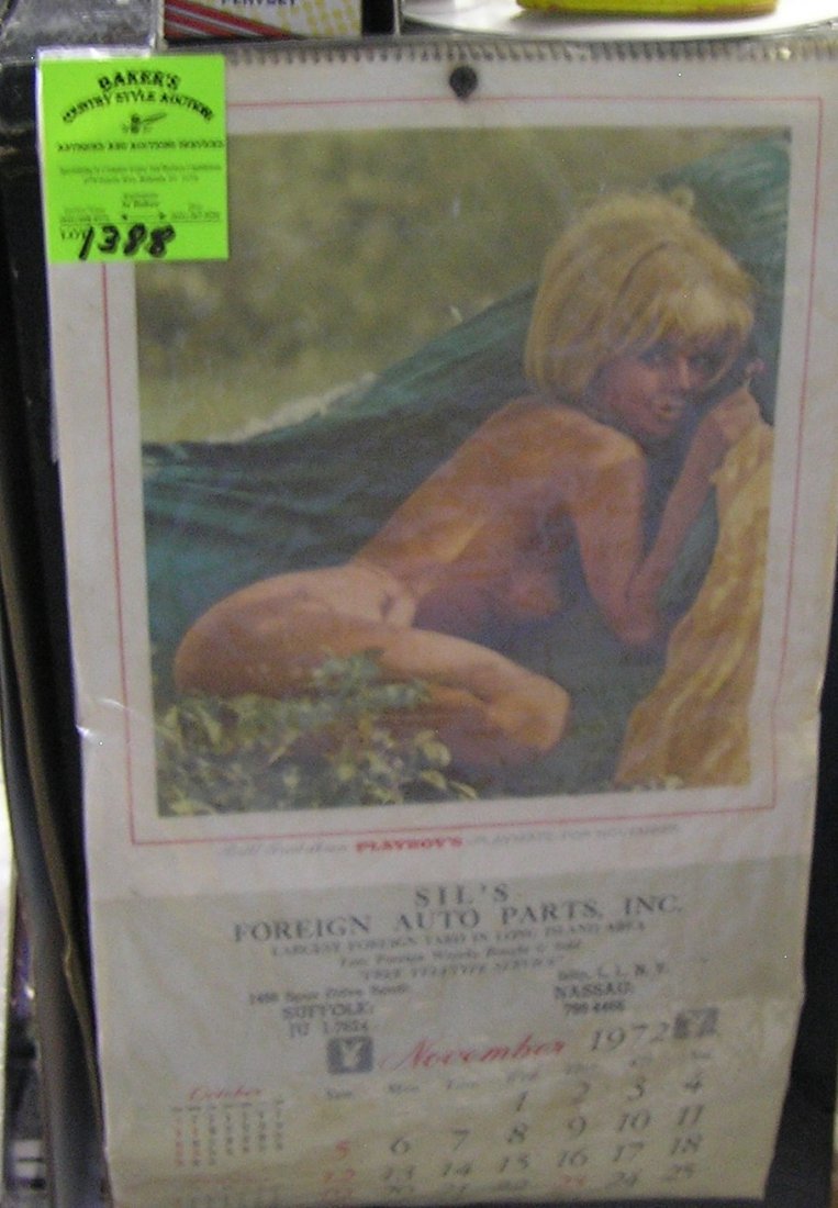 Vintage Playboy pin up calendar circa 1972: Vintage Playboy pin up calendar circa 1972 est. value $40.00-$60.00