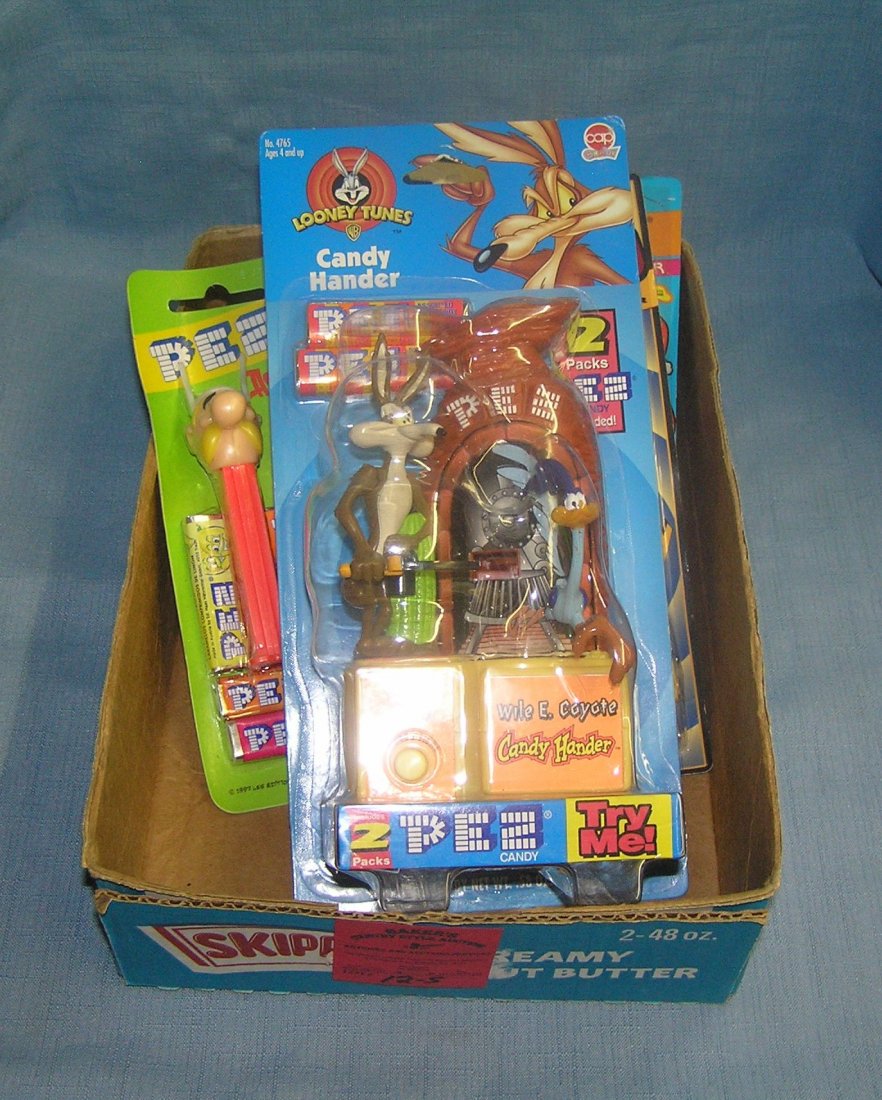 Box full of vintage PEZ candy containers: Box full of vintage PEZ candy containers all with original packages est. value $50.00-$75.00