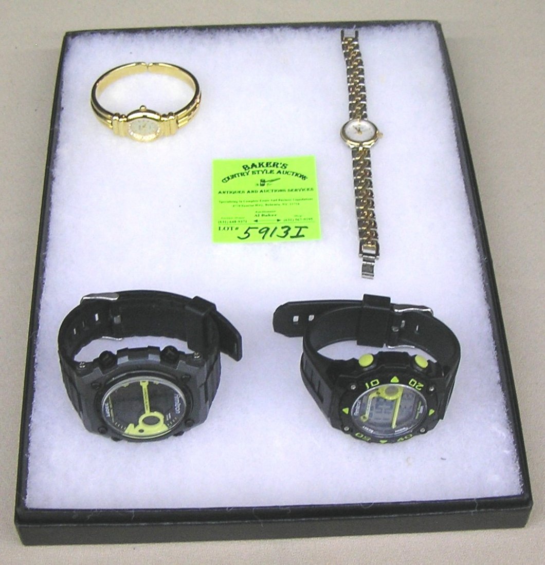 Group of 4 vintage wrist watches: Group of 4 vintage wrist watches includes Bulova, Kanadu, two Armitron all sport est. value $75.00-$100.00