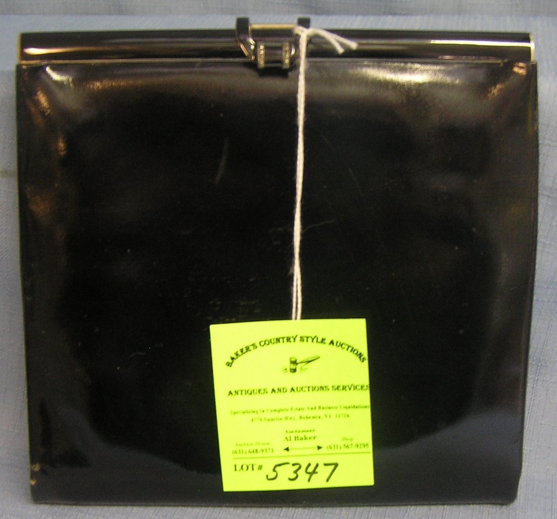 Vintage high quality designer leather handbag: Vintage high quality designer leather handbag with sterling and enamel trim made in Paris France by A. Lareine Des Tees $200.00-$250.00