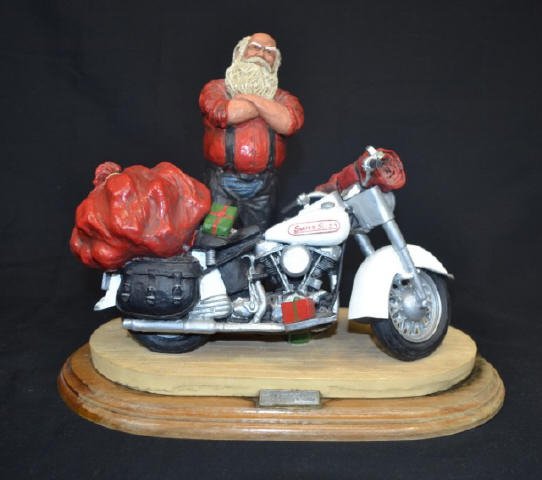 Harley Davidson 'Santa's Sled' No. 0399, Signed Harley: Harley Davidson 'Santa's Sled' No. 0399, Signed "Mark Patrick 99'. Measures approx. 13" x 10" x 7".