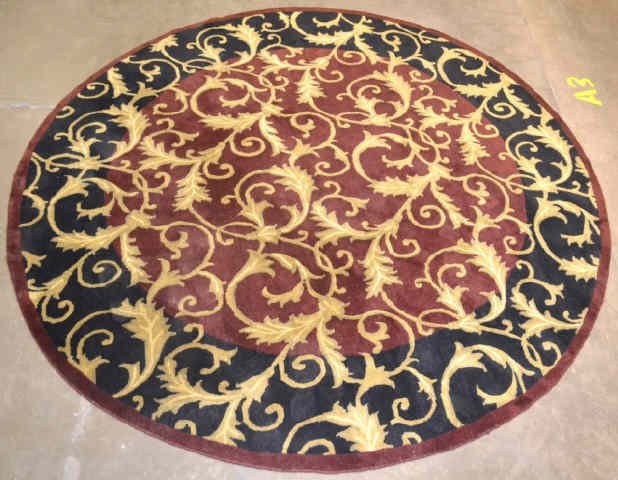 Aura Int'l. "Debonair" Area Rug Aura Int'l. "Debonair": Aura Int'l. "Debonair" Area Rug from the Serendipity Collection 100% New Wool Pile, Made in India and measures approx. 117" Diam.