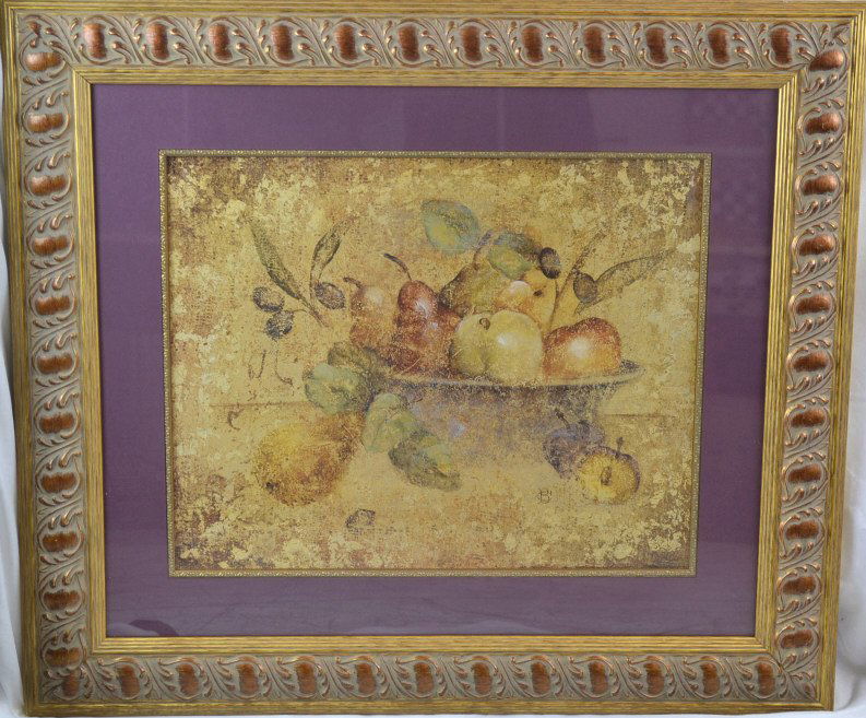 Framed Home Decor Wall Art - Fruit Framed Home Decor: Framed Home Decor Wall Art - Fruit Framed Home Decor Wall Art - Fruit measuring approx. 28"x31.5".