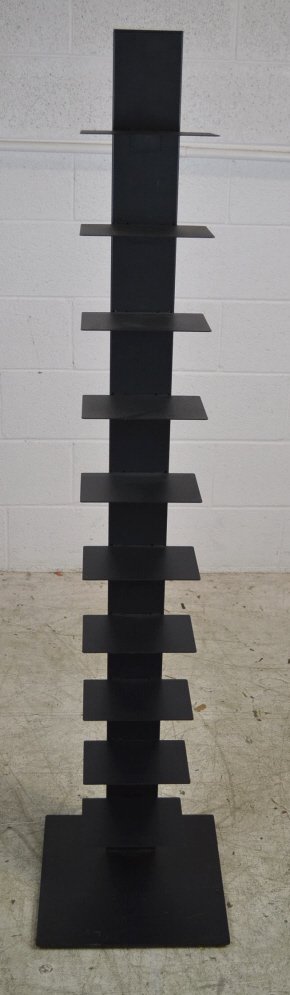 Black Media Rack Black DVD Rack stands approx. 59": Black Media Rack Black DVD Rack stands approx. 59" tall.