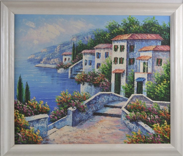 Signed R. Weaver Framed Oil on Canvas Signed R. Weaver: Signed R. Weaver Framed Oil on Canvas Signed R. Weaver Framed Oil on Canvas measuring approx. 23.5"x27.5".