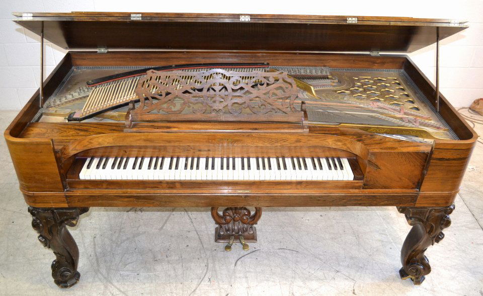 Horace Waters Rococo Style Square Grand Piano The firm: Horace Waters Rococo Style Square Grand Piano The firm of Horace Waters & Co. is one of the older and more historical names in the American piano industry. Horace Waters established his 'Piano & Music