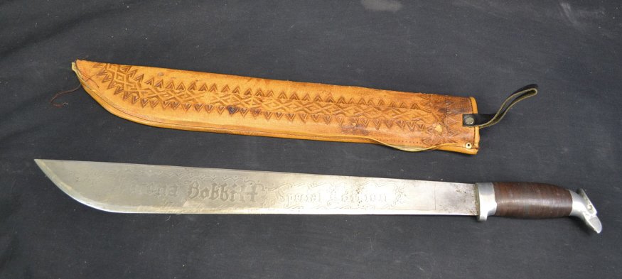 Inscribed, "Lorena Bobbitt" Machete Inscribed, "Lorena: Inscribed, "Lorena Bobbitt" Machete Inscribed, "Lorena Bobbitt" Machete