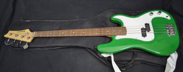 Johnson Electric Bass Guitar & Soft-sided Case: Johnson Electric Bass Guitar & Soft-sided Case