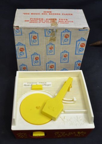 Vintage Fisher-Price Toy Record Player w/ Box: Vintage Fisher-Price Toy Record Player w/ Box