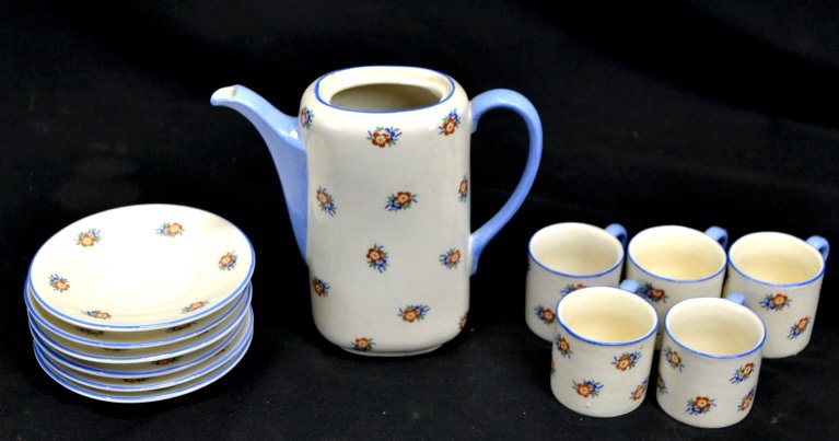 Czechoslovakia Childs Porcelain Tea Set: Tea Pot is missing its Lid.