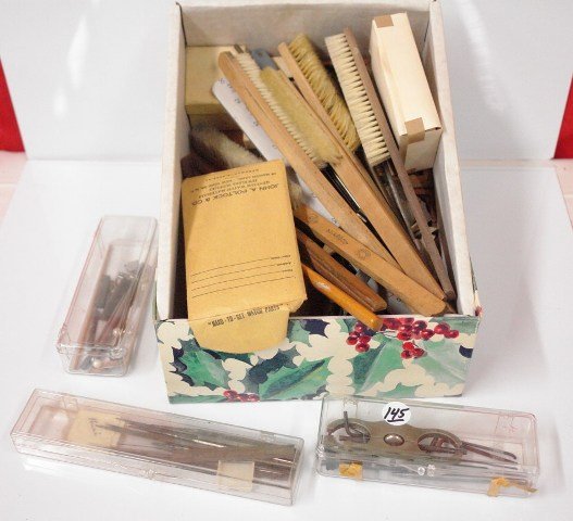 Large box of Watch maker's Tools and Parts: Large box of Watch maker's Tools and Parts