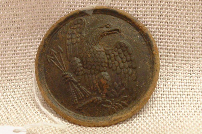 Civil War Breast Plate: U.S. Civil War Eagle Breast Plate, marked on the reverse W.H. Smith Brooklyn New York