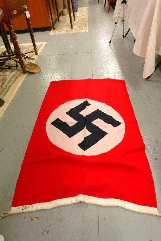 German Political Boat Flag: German Kriegsmarine Political Boat Flag off of Hitlers Personal Boat Measures 51" x 30"