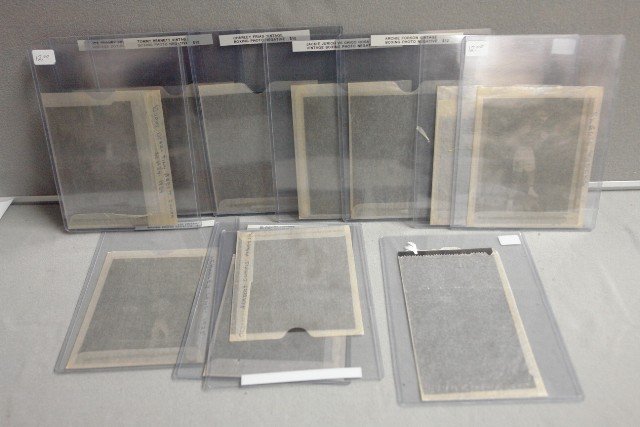 Twelve Vintage Boxing Negatives: Twelve Vintage Boxing Negatives including John Chaney Fresno, Tom Bennett, Charley Frias, Jackie Jurich vs Chico Rosa, Archie Forson, Charley Long and others