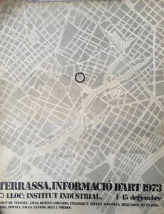 Jordi Benito, Antoni Muntadas, Joan Rabascall, Antoni: Jordi Benito, Antoni Muntadas, Joan Rabascall, Antoni Mercader, Wolf Wostel, Acconci, Beuys, (XX) Conjunto de 18 carteles de arte, 1970-1980 Diferentes procedimientos de impresión, 35 x 24 cm y s