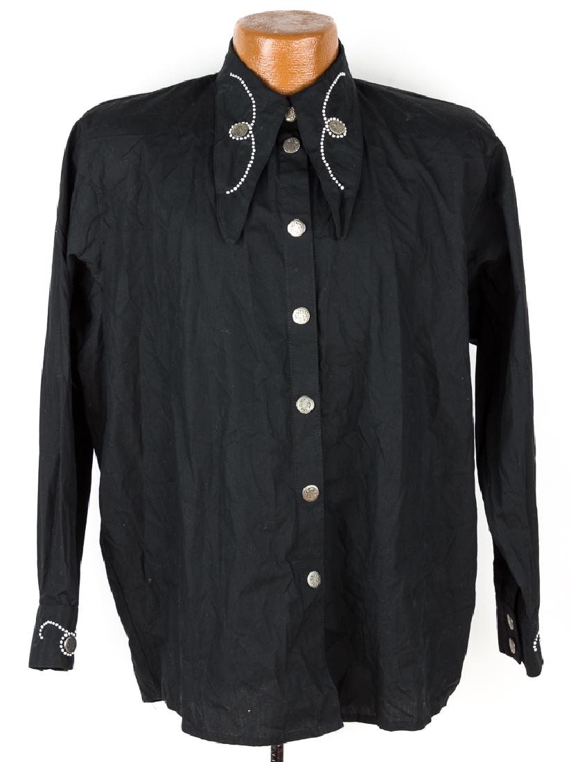 MICHAEL JACKSON'S CUSTOM-MADE BLACK WESTERN SHIRT (1 of 4)