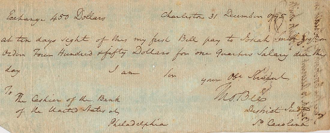 THOMAS BEE: THOMAS BEE (1739 - 1812) Planter, lawyer, politician and jurist from Charleston. Lieutenant Governor (1779-1780) under Governor John Rutledge and a delegate to the Continental Congress, 1780-82. A.D.S