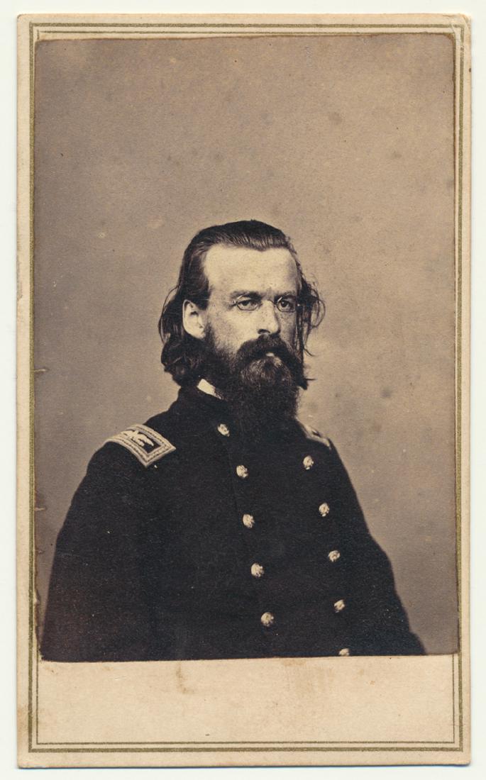 COL. EDWARD ANDERSON, UNION CHAPLAIN: COL. EDWARD ANDERSON, UNION CHAPLAIN EDWARDS ANDERSON (1833-1916) Union chaplain attached to the 37th Illinois and the 1th Indiana Cavalry. Carte de visite showing Anderson photograph showing in a che
